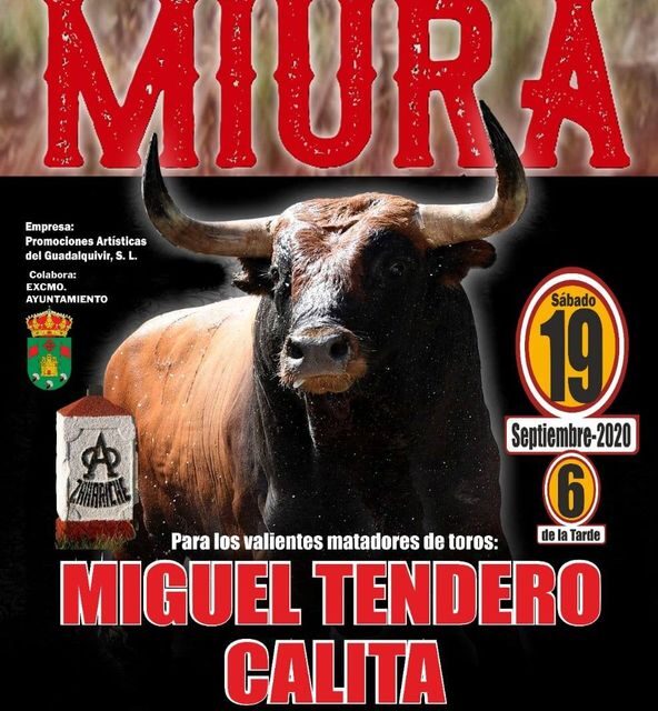 «Calita» anunciado en Almoguera con toros de Miura