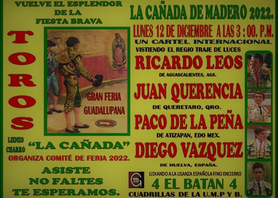 Anuncian festejo en La Cañada de Madero